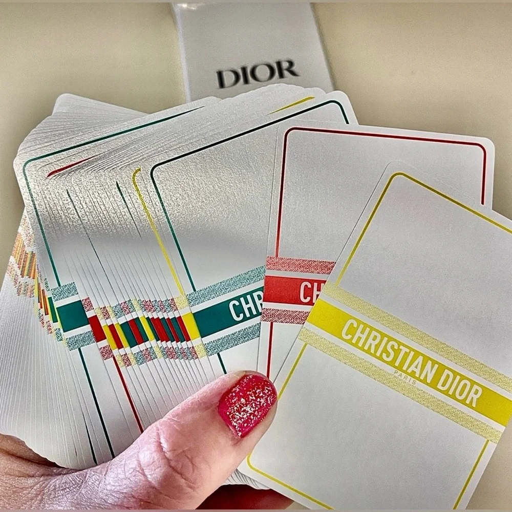 Christian Dior Cards New in box Full Deck Red, Yellow, Green Accents_7
